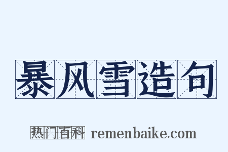 暴风雪造句是什么意思的图片